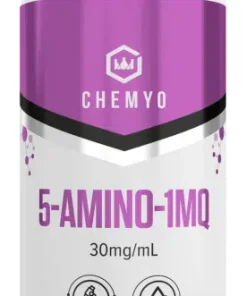 5-AMINO-1MQ suspension 30mg/ml front label – Chemyo research grade