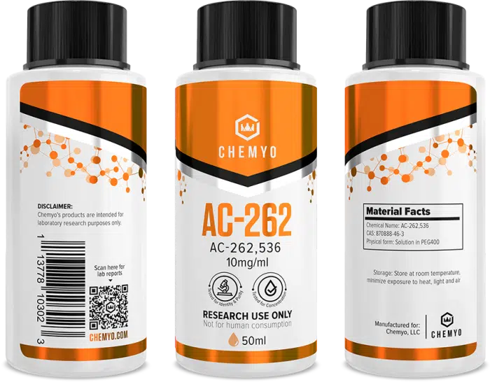 AC262,536 group product shot showing induction seal – Chemyo research grade