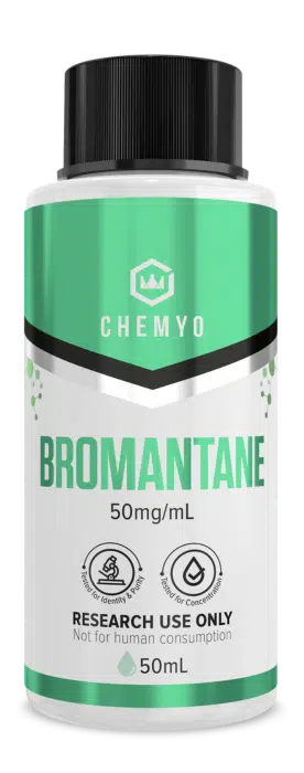 Bromantane solution 50mg/ml front label – Chemyo research grade