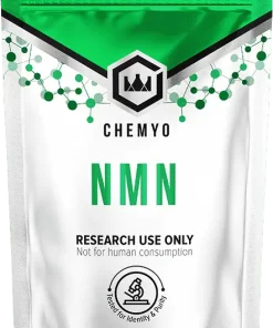 Nicotinamide Mononucleotide NMN powder 10g front label - Chemyo research grade NAD+ precursor