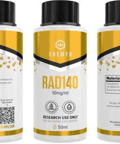 RAD-140 Testolone group shot showing induction seal and batch code