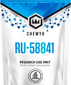 RU58841 powder 5g front label – Chemyo research grade antiandrogen