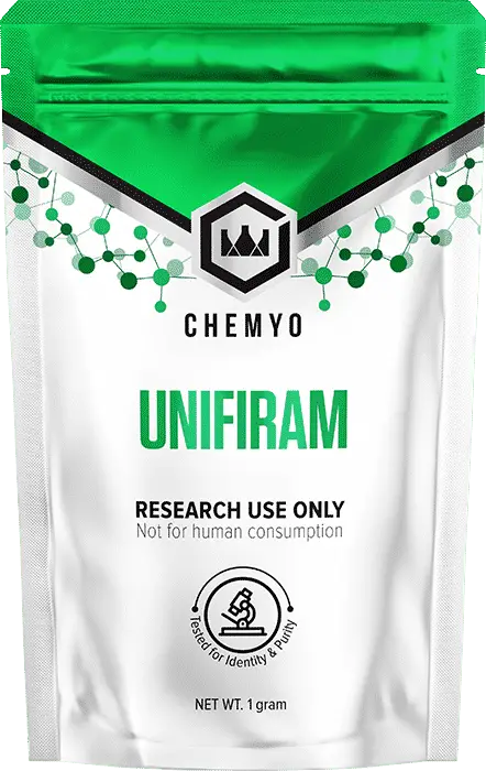 Unifiram DM-232 powder 1g front label - Chemyo research grade AMPAkine